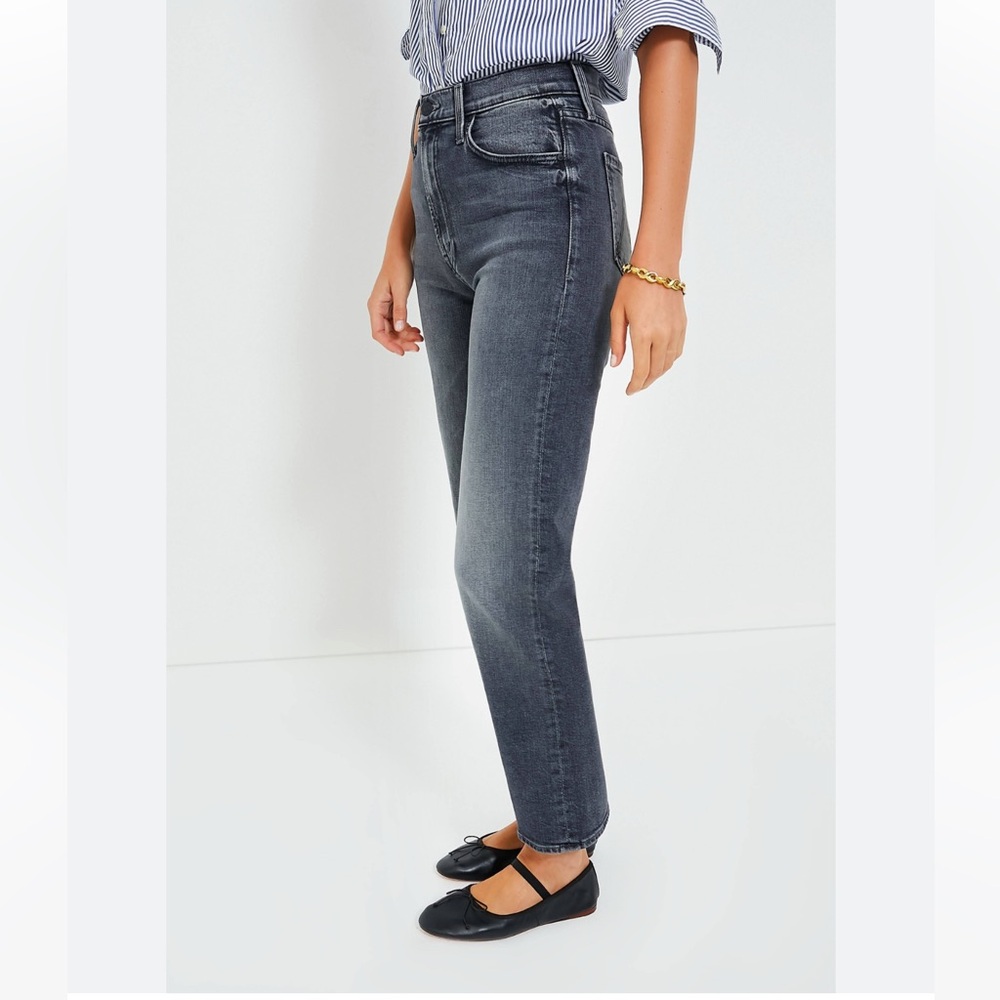 MOTHER Dark Gray Ankle Jeans